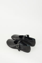 Proenza Schouler Black Leather Boyd Mary Jane Flat