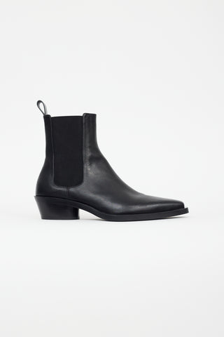 Proenza Schouler Black Leather Chelsea Ankle Boot