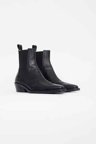 Proenza Schouler Black Leather Chelsea Ankle Boot