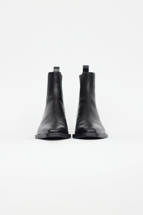 Proenza Schouler Black Leather Chelsea Ankle Boot