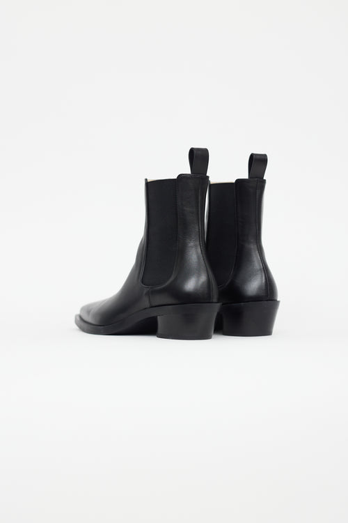 Proenza Schouler Black Leather Chelsea Ankle Boot