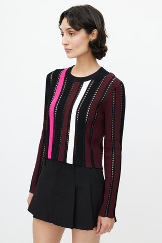 Proenza Schouler Black & Multicolour Cut Out Knit Sweater