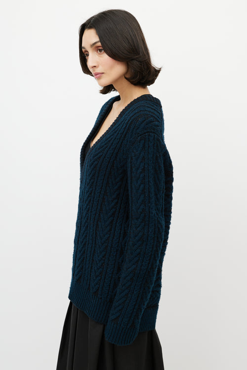 Proenza Schouler Black & Navy Cashmere Oversized Sweater