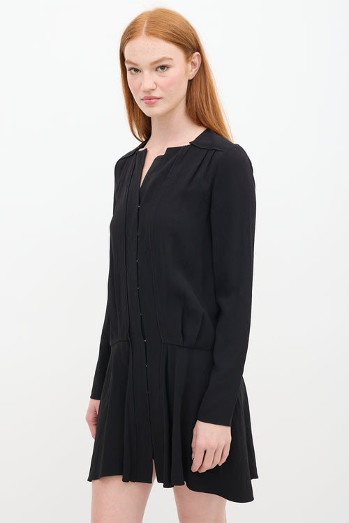 Proenza Schouler Black Pleated Dress