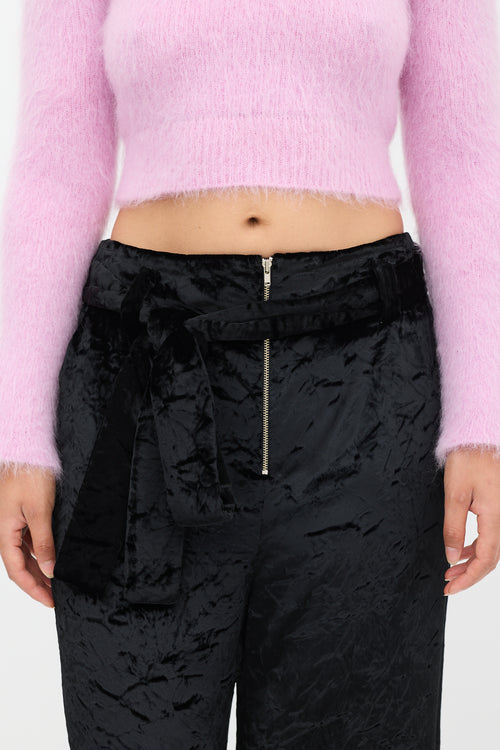 Proenza Schouler Black Velvet Wide Leg Trouser