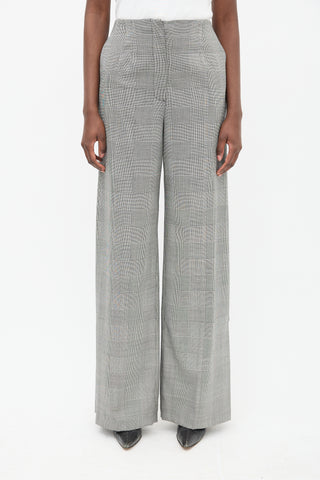 Proenza Schouler Black & White Check Wide Leg Trouser