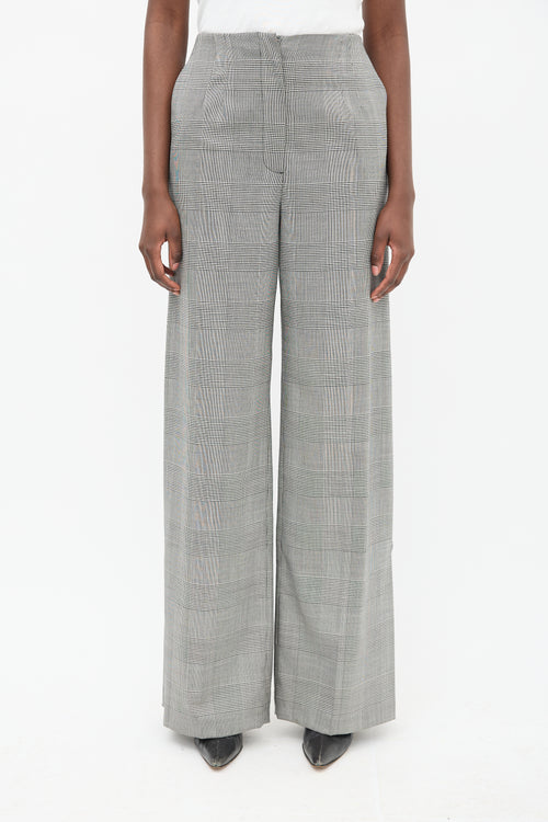 Proenza Schouler Black & White Check Wide Leg Trouser