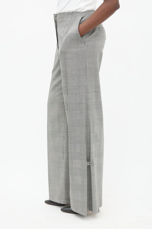 Proenza Schouler Black & White Check Wide Leg Trouser