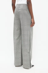 Proenza Schouler Black & White Check Wide Leg Trouser