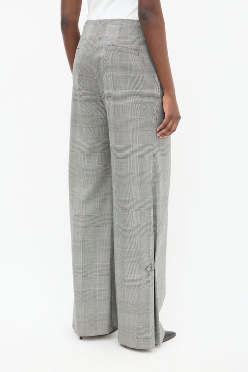 Proenza Schouler Black & White Check Wide Leg Trouser