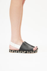 Proenza Schouler Black & White Espadrille Slingback Sandal