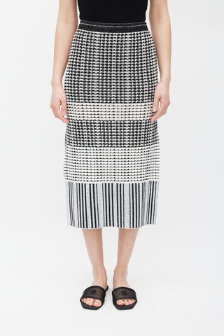 Proenza Schouler Black & White Knit Skirt