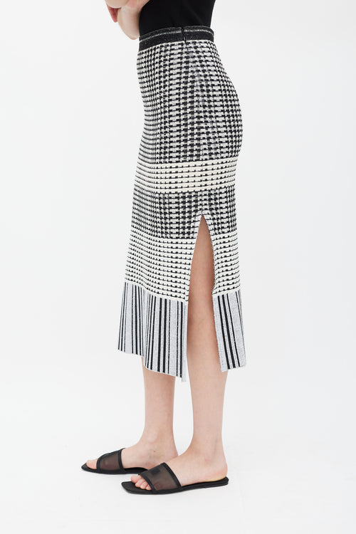 Proenza Schouler Black & White Knit Skirt