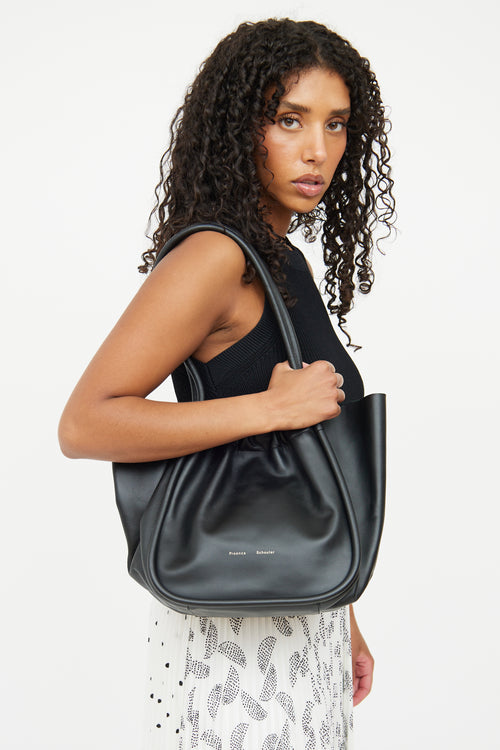 Proenza Schouler Black Large Ruched Tote