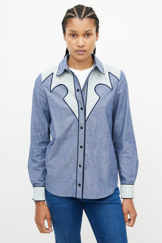 Proenza Schouler Blue & Multicolour Western Chambray Shirt