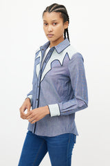 Proenza Schouler Blue & Multicolour Western Chambray Shirt