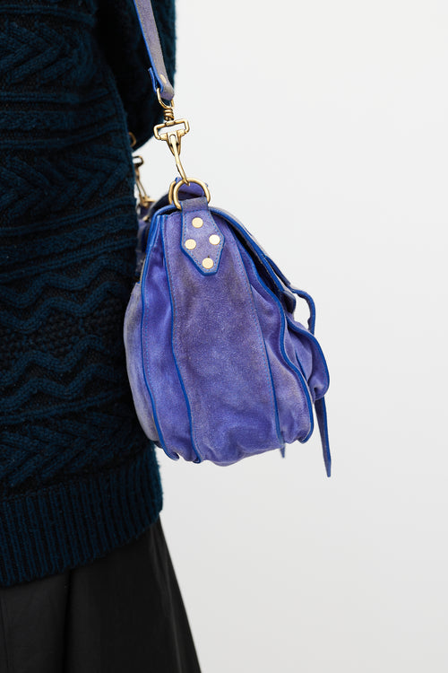 Proenza Schouler Purple Suede PS1 Satchel Bag