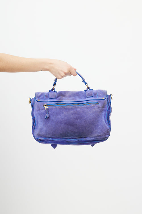 Proenza Schouler Purple Suede PS1 Satchel Bag