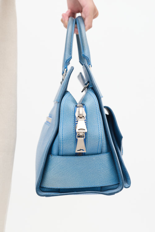 Proenza Schouler Blue Leather PS13 Shoulder Bag