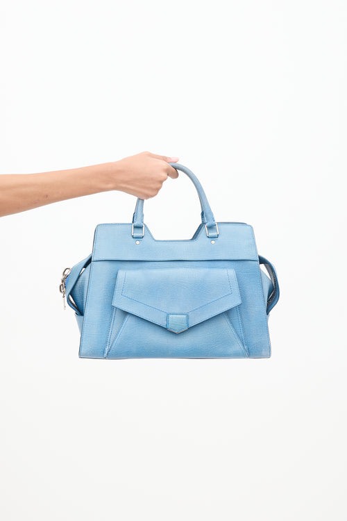 Proenza Schouler Blue Leather PS13 Shoulder Bag