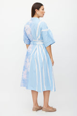 Proenza Schouler Blue & Multicolour Dye Button Up Dress