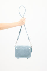 Proenza Schouler Blue Suede PS1 Mini Bag