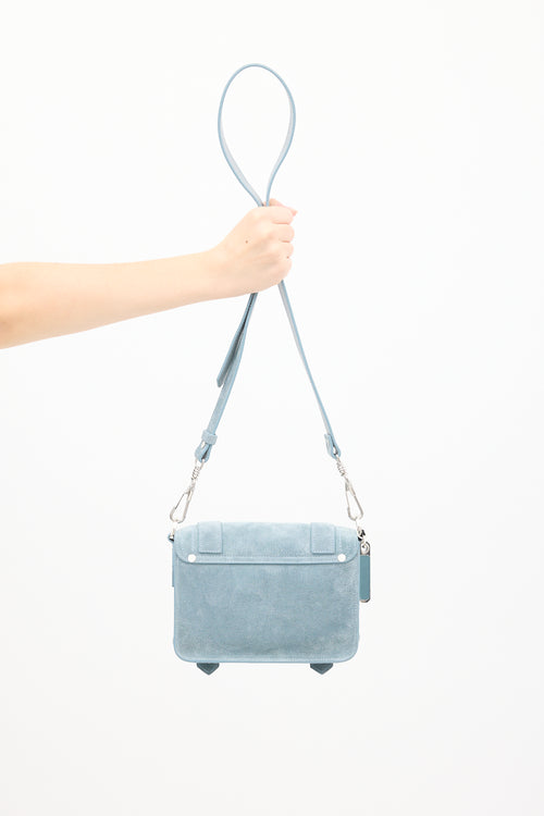 Proenza Schouler Blue Suede PS1 Mini Bag