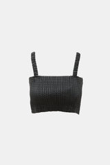 Proenza Schouler Faux Leather Smocked Top