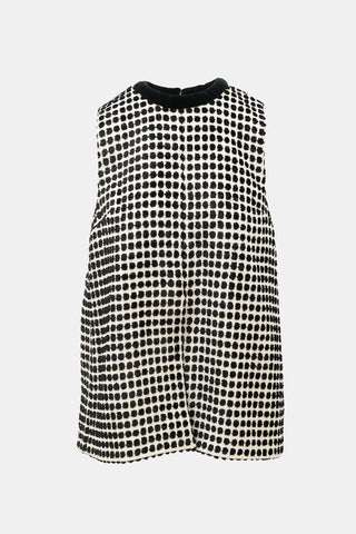 Proenza Schouler Flocked Polka Dot Top