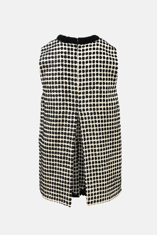 Proenza Schouler Flocked Polka Dot Top