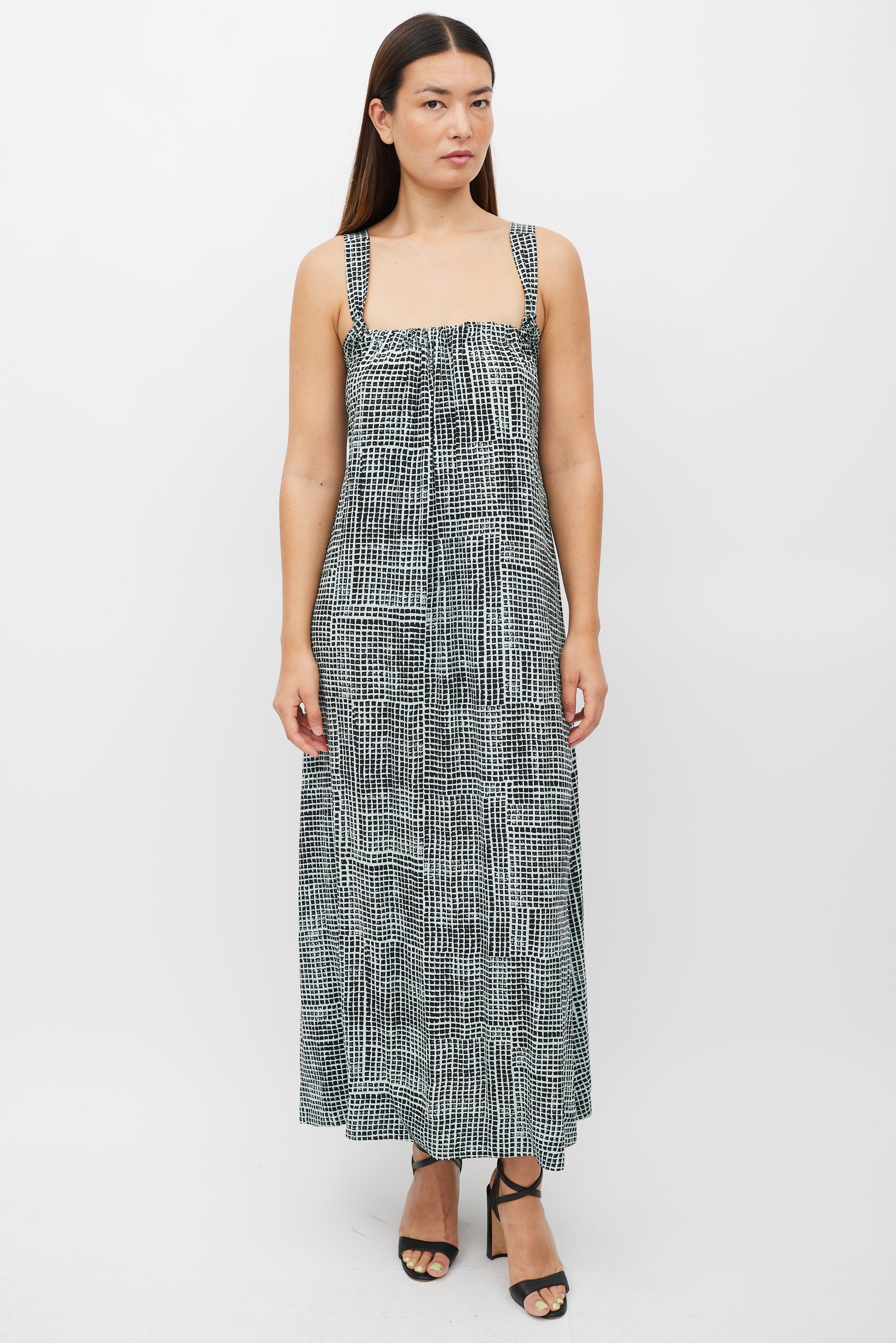 Proenza Schouler // Grid Wrap Dress VSP Consignment Proenza Schouler // Grid Wrap Dress VSP Consignment