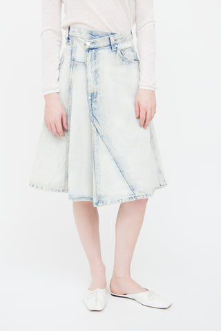 Proenza Schouler Lightwash Asymmetrical Denim Skirt