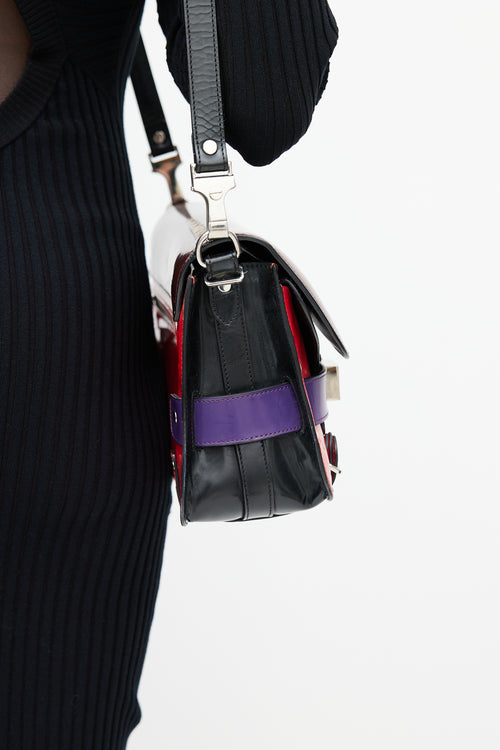 Proenza Schouler Red & Purple PS11 Leather Bag