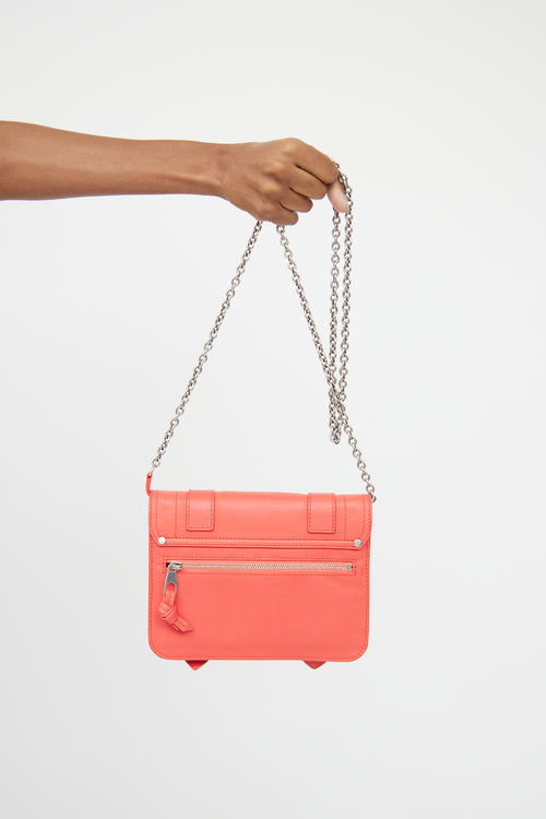 Proenza Schouler Orange Leather PS1 Wallet On Chain