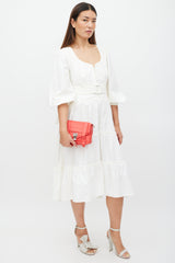 Proenza Schouler Red & Silver Leather PS1 Mini Bag