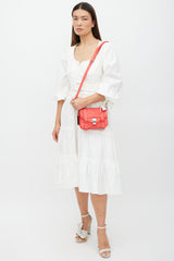 Proenza Schouler Red & Silver Leather PS1 Mini Bag