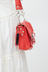 Proenza Schouler Red & Silver Leather PS1 Mini Bag