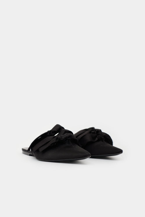 Proenza Schouler Satin Bow Pointed Mule