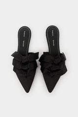 Proenza Schouler Satin Bow Pointed Mule