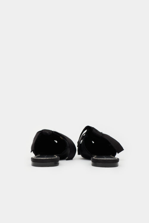 Proenza Schouler Satin Bow Pointed Mule