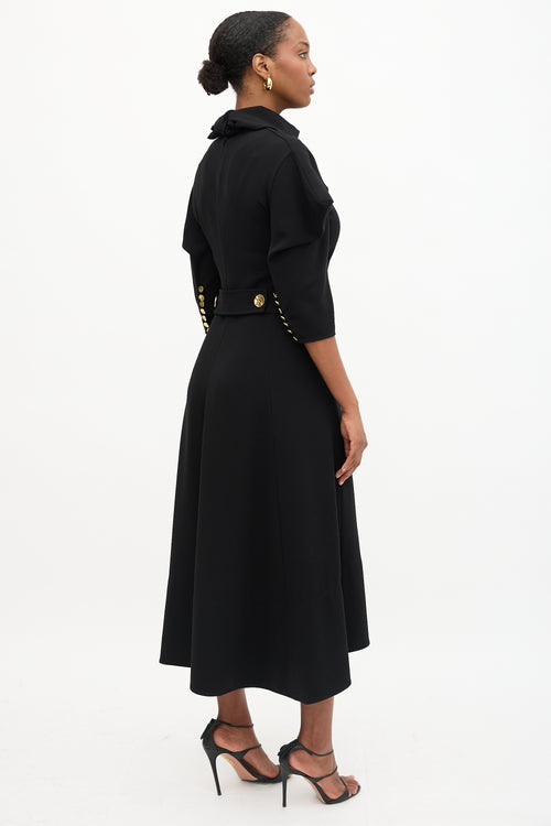 Proenza Schouler Exaggerated Shoulder Dress