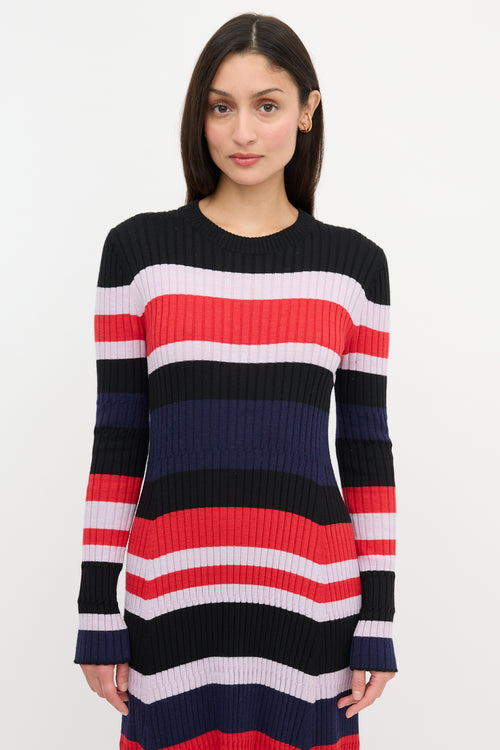 Proenza Schouler Striped Rib Maxi Dress