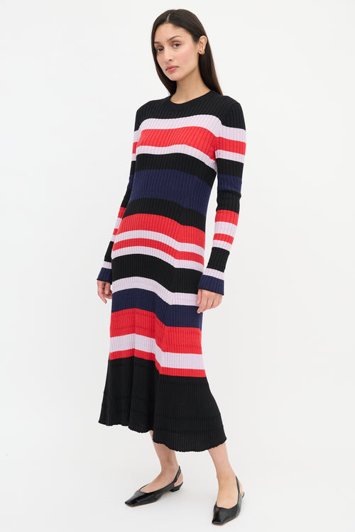 Proenza Schouler Striped Rib Maxi Dress
