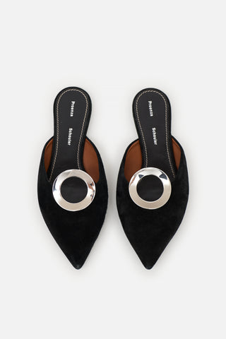 Proenza Schouler Suede Pointed Toe Mule