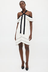 Proenza Schouler White & Black Ruffled Dress