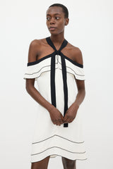 Proenza Schouler White & Black Ruffled Dress