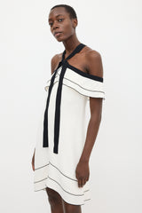 Proenza Schouler White & Black Ruffled Dress
