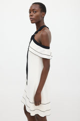 Proenza Schouler White & Black Ruffled Dress