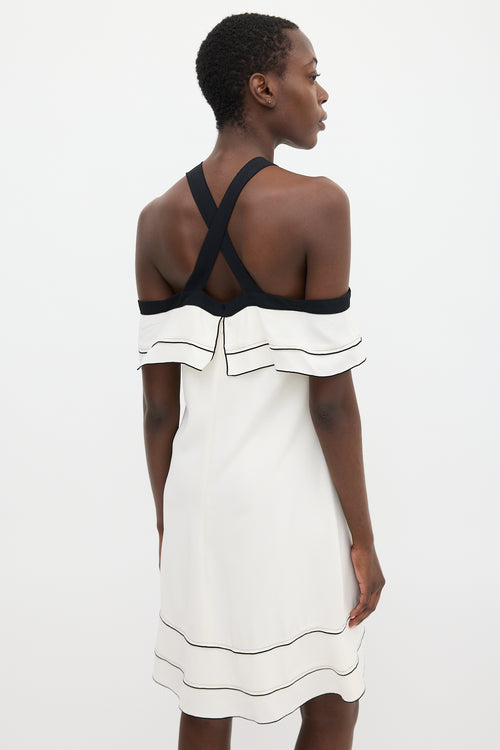 Proenza Schouler White & Black Ruffled Dress