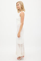 Proenza Schouler White Crochet Panelled Midi Dress